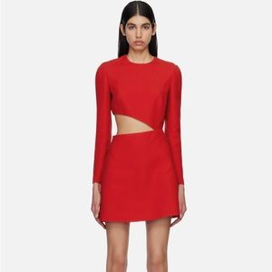 Valentino red cut out dress